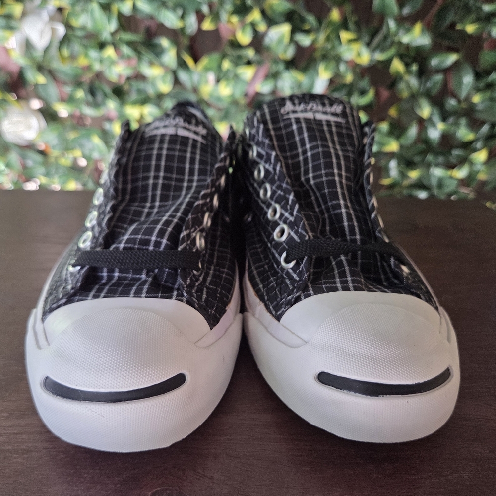 NWT Converse Jack Purcell Print Ox Black Plaid US Women's Sz 9.5 Men's 8 EU 41 - Picture 5 of 16